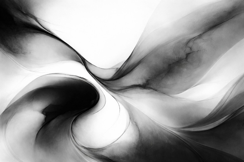 Abstract black-and-white artwork
